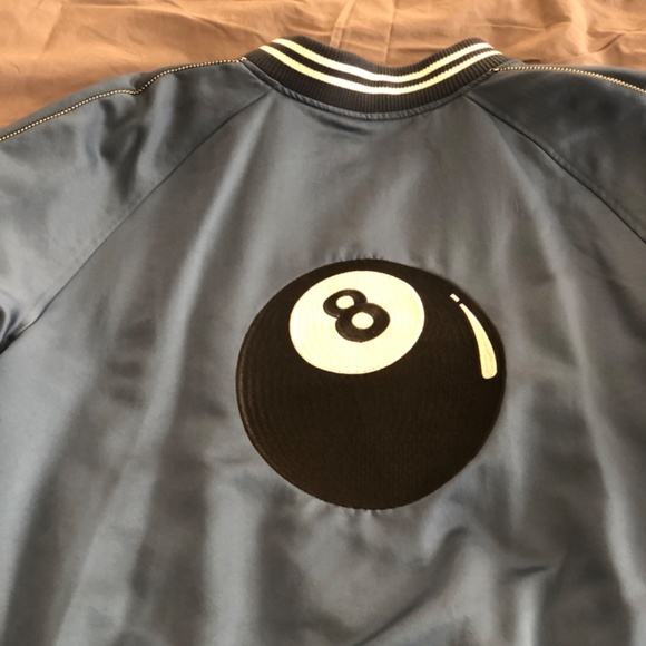 Satin bomber jacket 8 ball , blue , nice details , ( STUSSY/ FRESHJIVE  … - Picture 7 of 10